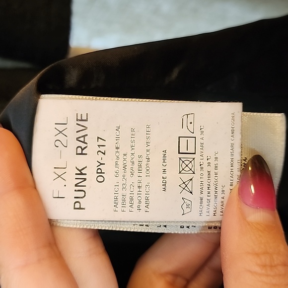 Punk Rave Wool Blend Coat - Picture 7 of 7